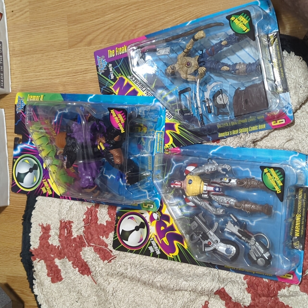 Spawn Ultra Action Figures, Set of 3. Tremor The Freak, and SuperPatriot. 1996.